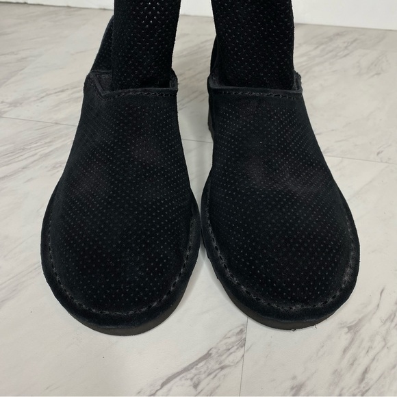 UGG Classic Unlined Perforated Black Mini Boot 9 - Picture 11 of 16